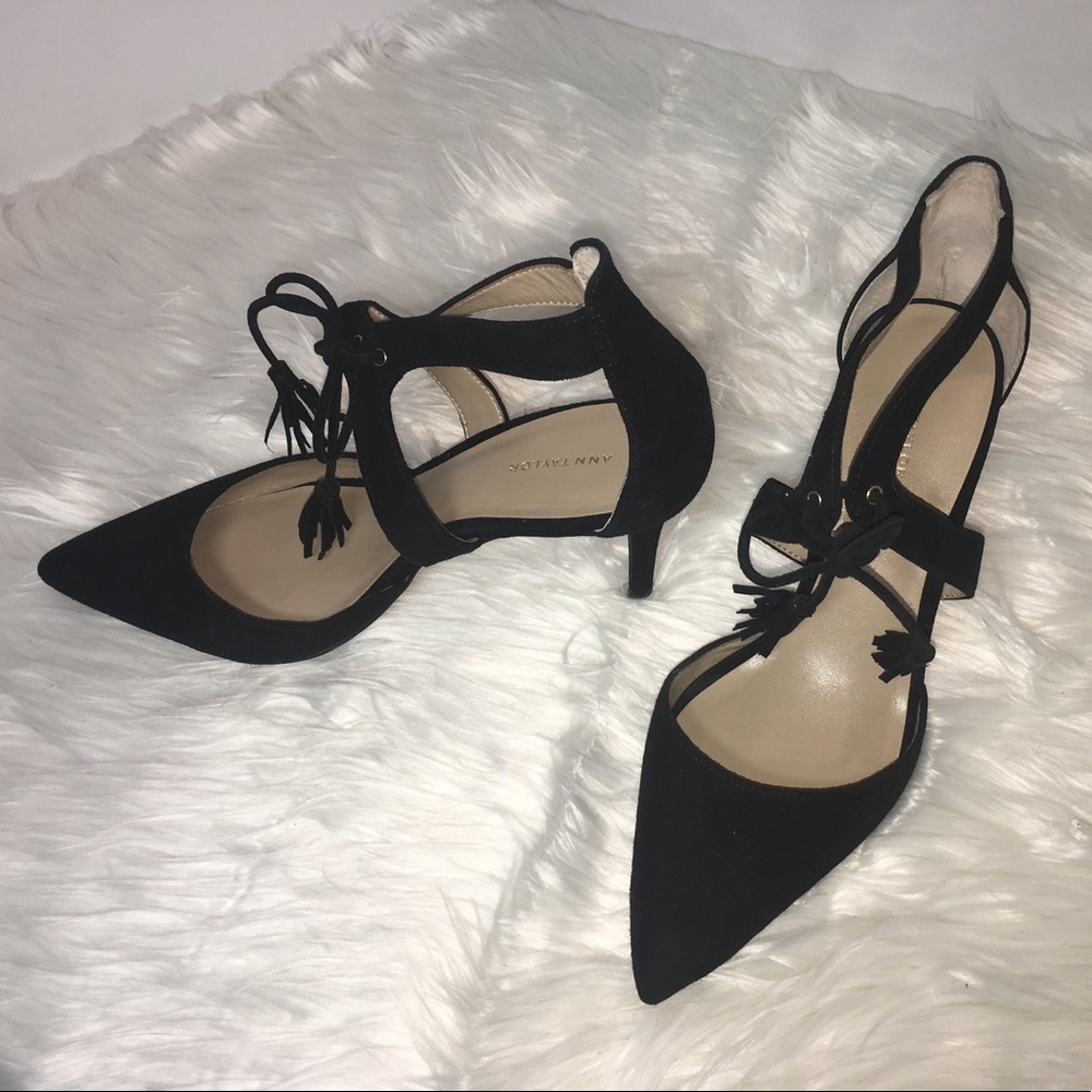 Ann Taylor Carson Suede Tassel Heel